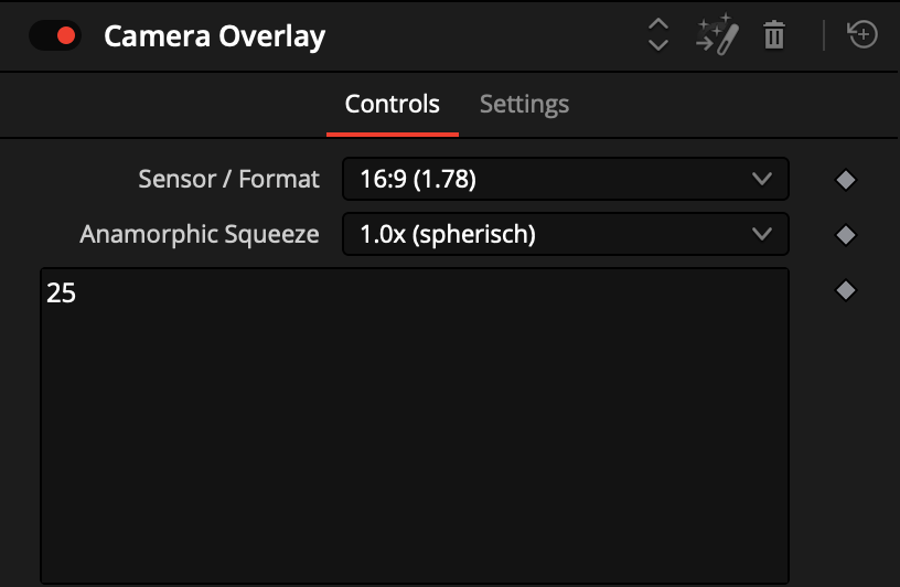 Camera Overlay — Sucher-HUD für DaVinci Resolve
