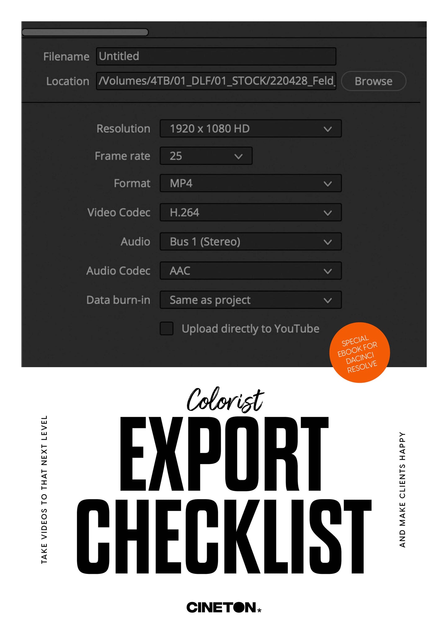Colorist Export Checklist